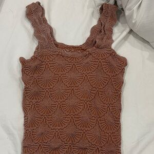 Aura Textured Tan Tank Top